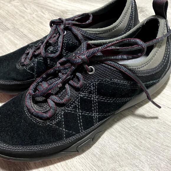 MERRELL Women's Walking Shoes Black Suede US 8 - Picture 4 of 6